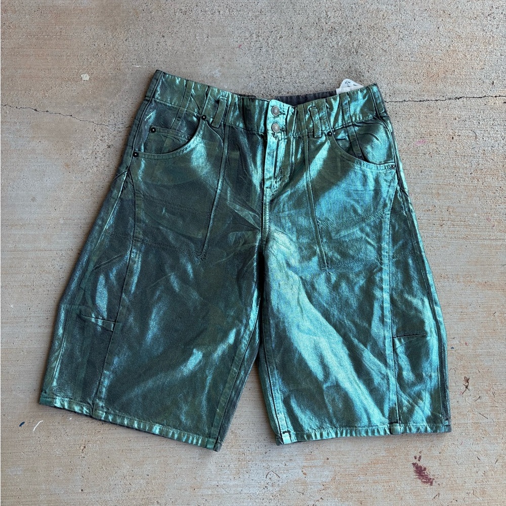 We The Free Metallic Kryptonite Extreme Measures Barrel Shorts